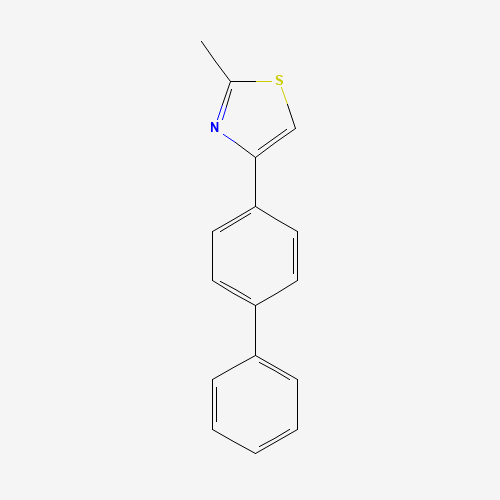 4-(4-BIPHENYLYL)-2-METHYLTHIAZOLE (CAS: 24864-19-5) - Chemical Structure and Molecular Formula 