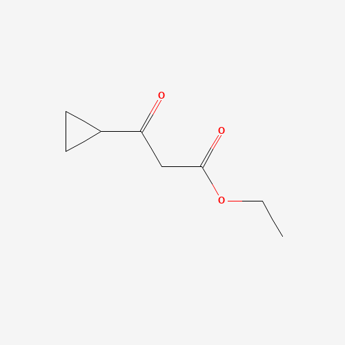 3-CYCLOPROPYL-3-OXO-PROPIONIC ACID ETHYL ESTER (CAS: 24922-02-9) - Chemical Structure and Molecular Formula 