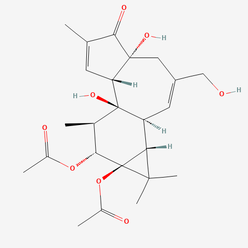 PHORBOL 12,13-DIACETATE (CAS: 24928-15-2) - Chemical Structure and Molecular Formula 