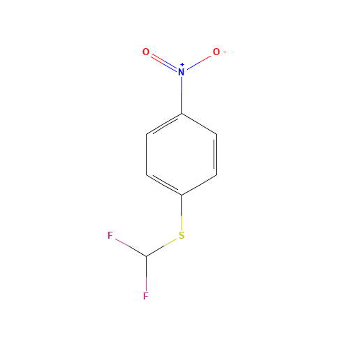 4-(DIFLUOROMETHYLTHIO)NITROBENZENE (CAS: 24933-57-1) - Chemical Structure and Molecular Formula 