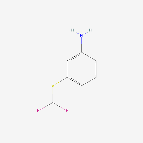 3-DIFLUOROMETHYLSULFANYL-PHENYLAMINE (CAS: 24933-59-3) - Chemical Structure and Molecular Formula 