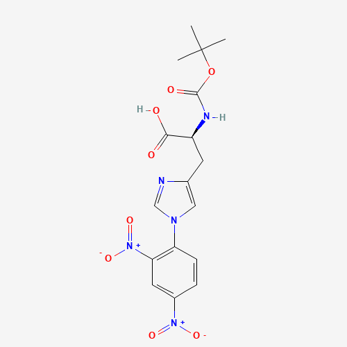 BOC-HIS(DNP)-OH (CAS: 25024-53-7) - Chemical Structure and Molecular Formula 