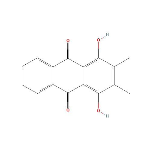 1,4-DIHYDROXY-2,3-DIMETHYLANTHRAQUINONE (CAS: 25060-18-8) - Chemical Structure and Molecular Formula 