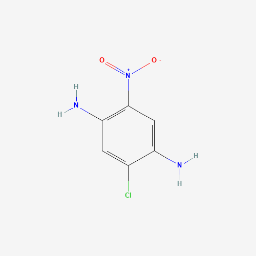 2-CHLORO-5-NITRO-1,4-PHENYLENEDIAMINE (CAS: 26196-45-2) - Chemical Structure and Molecular Formula 
