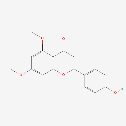 5,7-DIMETHOXY-4'-HYDROXYFLAVANONE (CAS: 26207-67-0) - Chemical Structure and Molecular Formula 
