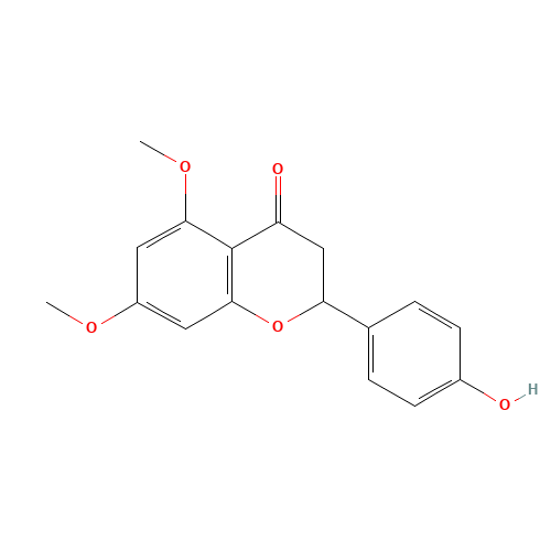 5,7-DIMETHOXY-4'-HYDROXYFLAVANONE (CAS: 26207-67-0) - Chemical Structure and Molecular Formula 