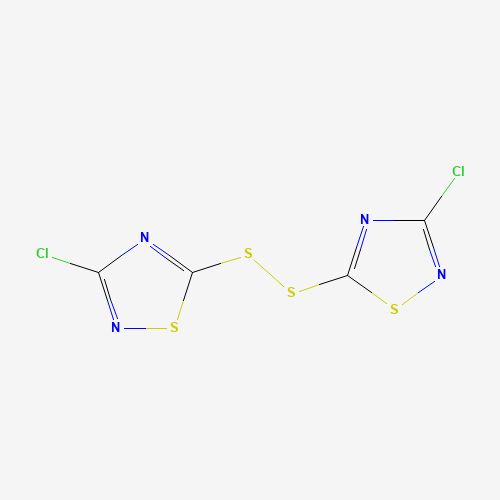 3-CHLORO-5-[2-(3-CHLORO-1,2,4-THIADIAZOL-5-YL)DISULFANYL]-1,2,4-THIADIAZOLE (CAS: 26542-77-8) - Chemical Structure and Molecular Formula 