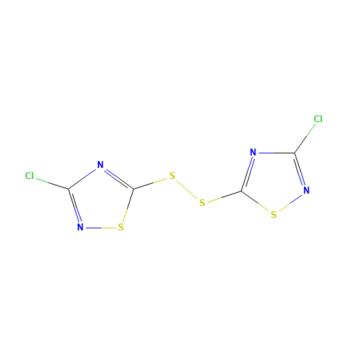 3-CHLORO-5-[2-(3-CHLORO-1,2,4-THIADIAZOL-5-YL)DISULFANYL]-1,2,4-THIADIAZOLE (CAS: 26542-77-8) - Related Chemical Product