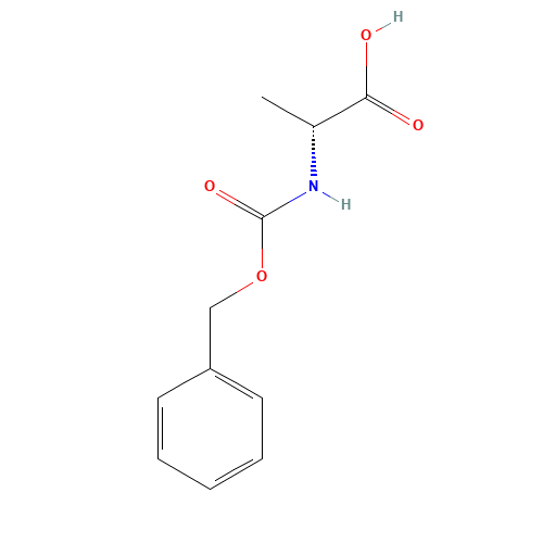 N-Cbz-D-Alanine (CAS: 26607-51-2) - Chemical Structure and Molecular Formula 