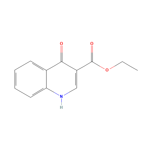 4-HYDROXYQUINOLINE-3-CARBOXYLIC ACID ETHYL ESTER (CAS: 26892-90-0) - Chemical Structure and Molecular Formula 