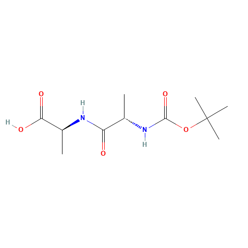 BOC-ALA-ALA-OH (CAS: 27317-69-7) - Chemical Structure and Molecular Formula 