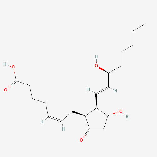 8-ISO PROSTAGLANDIN E2 (CAS: 27415-25-4) - Chemical Structure and Molecular Formula 