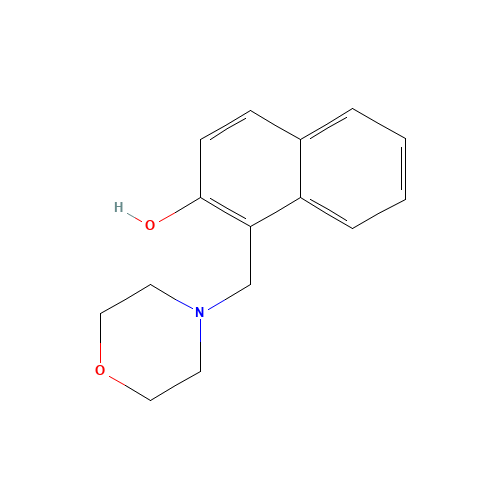 1-(MORPHOLINOMETHYL)-2-NAPHTHOL (CAS: 27438-39-7) - Chemical Structure and Molecular Formula 