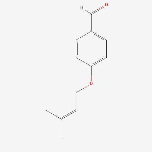 4'-(3-Methyl-2-butyenyloxy)benzaldehyde (CAS: 28090-12-2) - Chemical Structure and Molecular Formula 