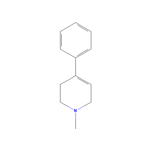 1-METHYL-4-PHENYL-1,2,3,6-TETRAHYDROXPYRIDINE (CAS: 28289-54-5) - Chemical Structure and Molecular Formula 