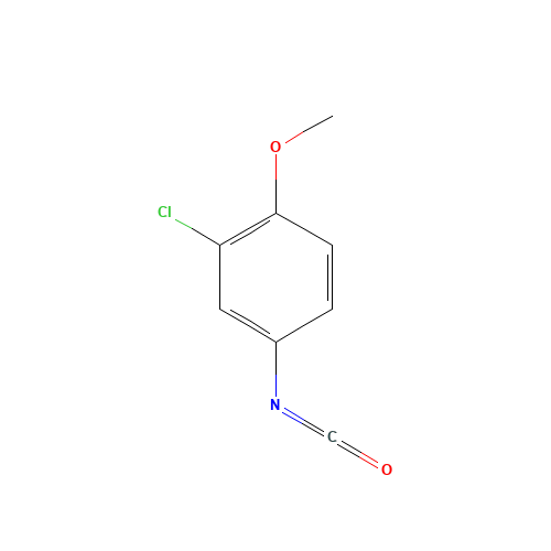 3-CHLORO-4-METHOXYPHENYL ISOCYANATE (CAS: 28395-76-8) - Chemical Structure and Molecular Formula 