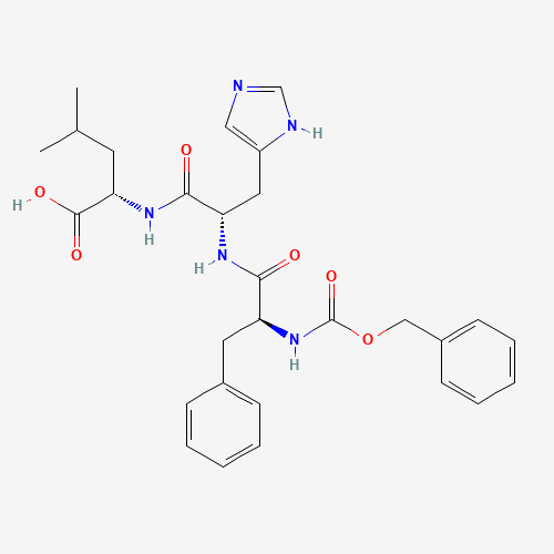Z-PHE-HIS-LEU-OH (CAS: 28458-19-7) - Chemical Structure and Molecular Formula 