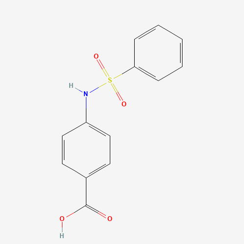 4-BENZENESULFONYLAMINOBENZOIC ACID (CAS: 28547-16-2) - Chemical Structure and Molecular Formula 