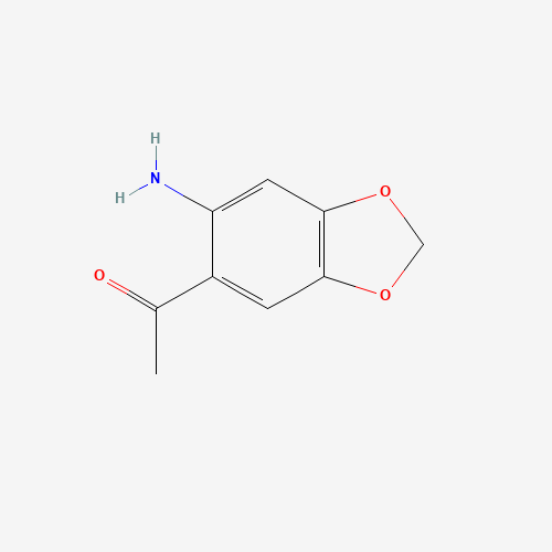 6-Amino-3,4-methylenedioxyacetophenone (CAS: 28657-75-2) - Chemical Structure and Molecular Formula 