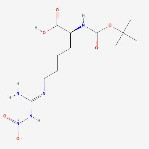 Boc-N'-Nitro-L-homoarginine (CAS: 28968-64-1) - Chemical Structure and Molecular Formula 
