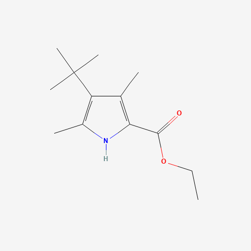 4-TERT-BUTYL-3,5-DIMETHYL-1H-PYRROLE-2-CARBOXYLIC ACID ETHYL ESTER (CAS: 28991-95-9) - Chemical Structure and Molecular Formula 