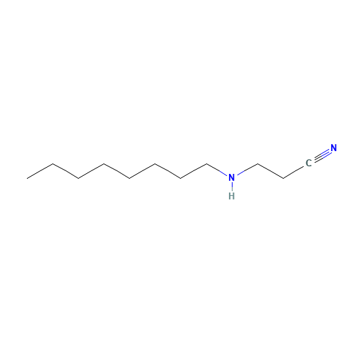 3-(OCTYLAMINO)PROPIONITRILE (CAS: 29504-89-0) - Chemical Structure and Molecular Formula 