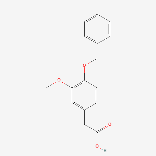 4-BENZYLOXY-3-METHOXYPHENYLACETIC ACID (CAS: 29973-91-9) - Chemical Structure and Molecular Formula 