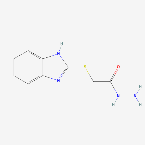(2-BENZIMIDAZOLYLTHIO)ACETIC ACID HYDRAZIDE (CAS: 30065-27-1) - Chemical Structure and Molecular Formula 