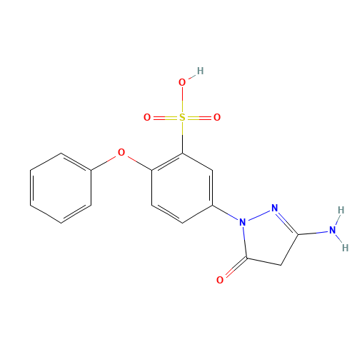 5-(3-AMINO-5-OXO-2-PYRAZOLIN-1-YL)-2-PHENOXYBENZENESULFONIC ACID (CAS: 30479-81-3) - Related Chemical Product