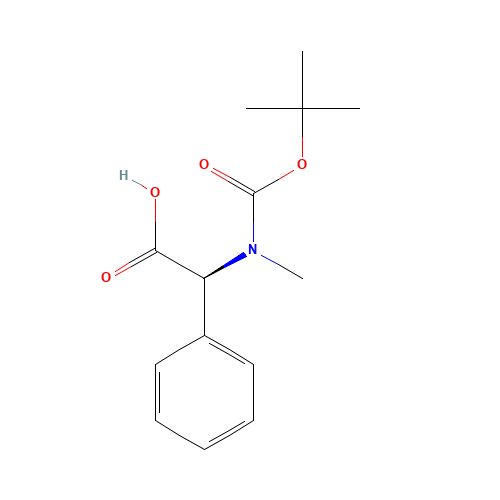 Boc-N-Methyl-L-phenylglycine (CAS: 30925-11-2) - Chemical Structure and Molecular Formula 