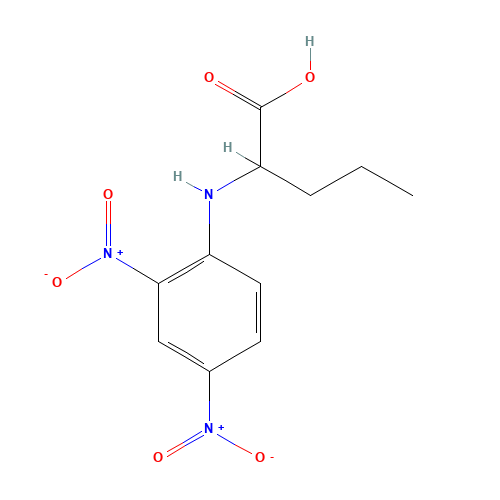 N-2,4-DNP-DL-NORVALINE (CAS: 31356-37-3) - Chemical Structure and Molecular Formula 