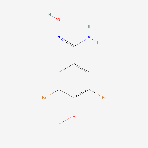 3,5-Dibromo-4-methoxybenzamidoxime (CAS: 31419-81-5) - Chemical Structure and Molecular Formula 
