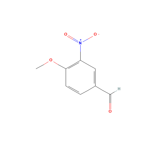 4-METHOXY-3-NITROBENZALDEHYDE (CAS: 31680-08-7) - Chemical Structure and Molecular Formula 
