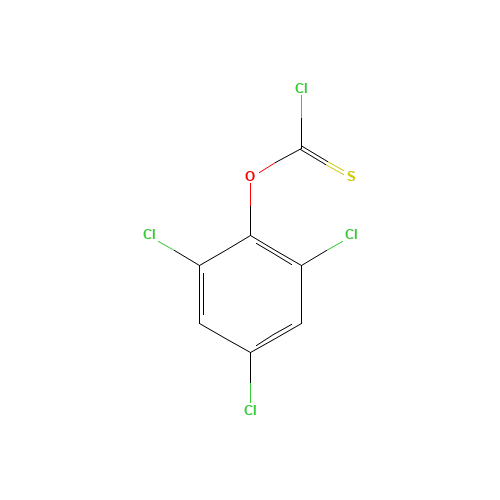 2,4,6-TRICHLOROPHENYL CHLOROTHIONOFORMATE (CAS: 31836-18-7) - Chemical Structure and Molecular Formula 