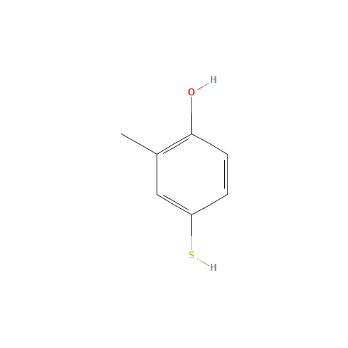 4-Hydroxy-3-methylthiophenol (CAS: 32281-01-9) - Chemical Structure and Molecular Formula 