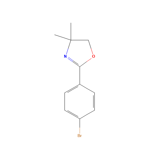 2-(4-BROMO-PHENYL)-4,4-DIMETHYL-4,5-DIHYDRO-OXAZOLE (CAS: 32664-14-5) - Chemical Structure and Molecular Formula 