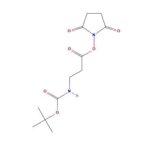 BOC-BETA-ALA-OSU (CAS: 32703-87-0) - Chemical Structure and Molecular Formula 