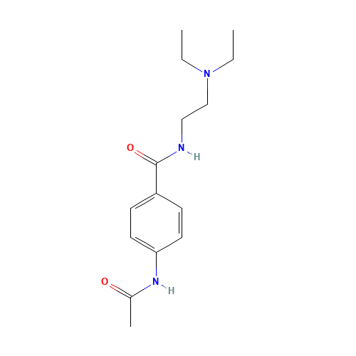 N-ACETYLPROCAINAMIDE (CAS: 32795-44-1) - Chemical Structure and Molecular Formula 