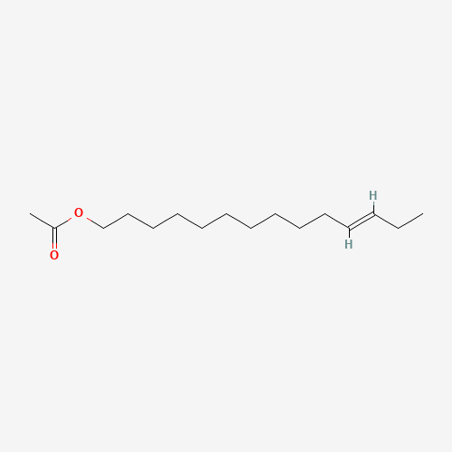 TRANS-11-TETRADECENYL ACETATE (CAS: 33189-72-9) - Chemical Structure and Molecular Formula 