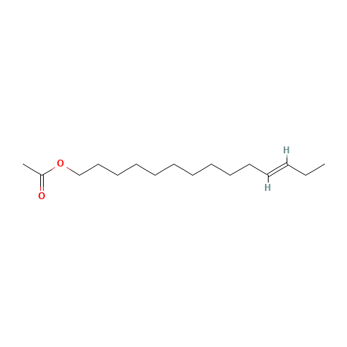 TRANS-11-TETRADECENYL ACETATE (CAS: 33189-72-9) - Chemical Structure and Molecular Formula 