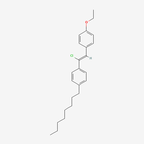 TRANS-4-OCTYL-ALPHA-CHLORO-4'-ETHOXYSTILBENE (CAS: 33468-15-4) - Chemical Structure and Molecular Formula 
