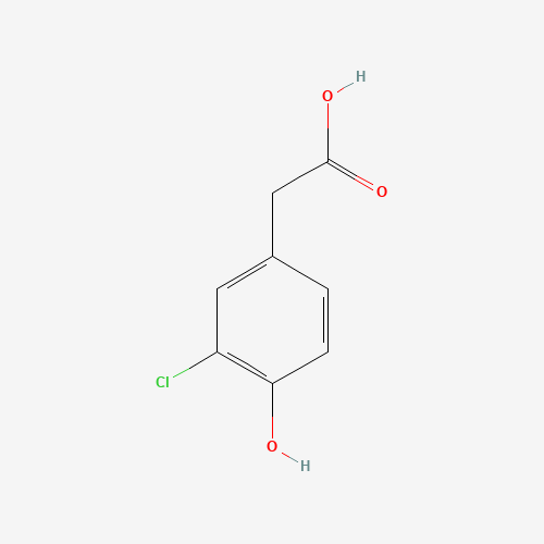 3-CHLORO-4-HYDROXYPHENYLACETIC ACID (CAS: 33697-81-3) - Chemical Structure and Molecular Formula 