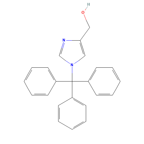 1-TRITYL-1H-IMIDAZOLE-4-METHANOL (CAS: 33769-07-2) - Chemical Structure and Molecular Formula 