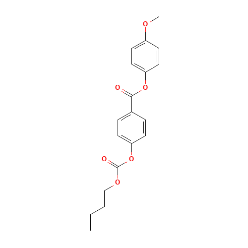 N-BUTYL 4-(4'-METHOXYPHENOXYCARBONYL)PHENYL CARBONATE (CAS: 33926-39-5) - Chemical Structure and Molecular Formula 