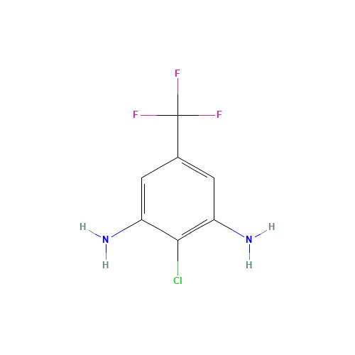 4-CHLORO-3,5-DIAMINOBENZOTRIFLUORIDE (CAS: 34207-44-8) - Chemical Structure and Molecular Formula 