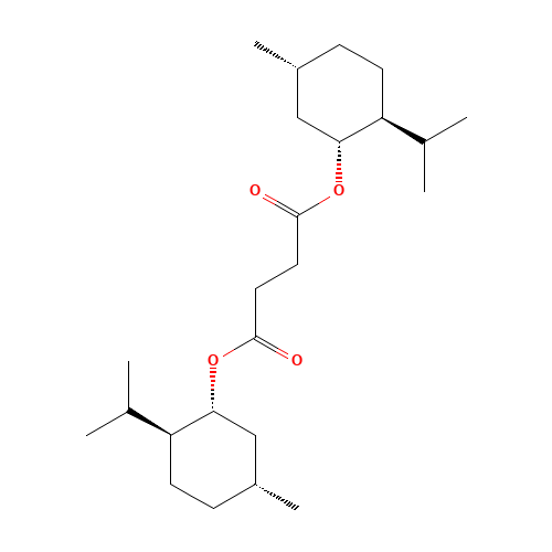 (1R)-(-)-DIMENTHYL SUCCINATE (CAS: 34212-59-4) - Chemical Structure and Molecular Formula 