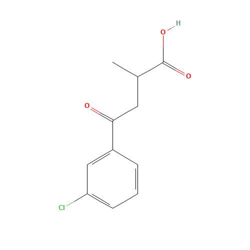 2-METHYL-4-OXO-4-(3'-CHLOROPHENYL)BUTYRIC ACID (CAS: 34243-96-4) - Chemical Structure and Molecular Formula 