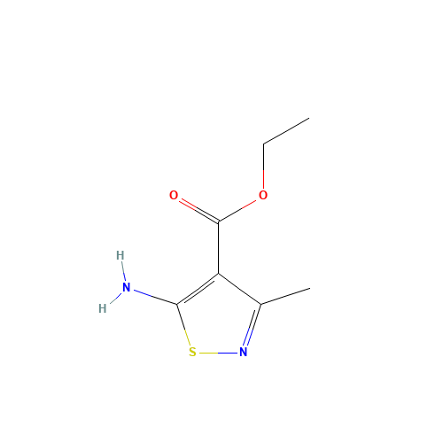 ETHYL 5-AMINO-3-METHYLISOTHIAZOLE-4-CARBOXYLATE (CAS: 34859-65-9) - Chemical Structure and Molecular Formula 