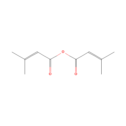 3-METHYLBUT-2-ENOIC ANHYDRIDE (CAS: 34876-10-3) - Chemical Structure and Molecular Formula 