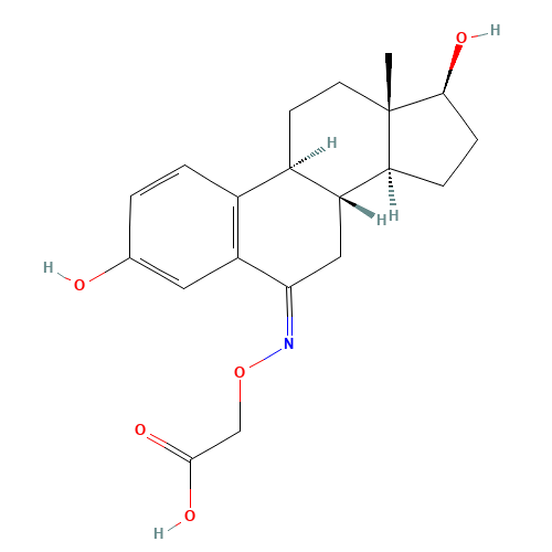 1,3,5[10]-ESTRATRIENE-3,17-DIOL-6-ONE 6-[O-CARBOXYMETHYL]OXIME (CAS: 35048-47-6) - Chemical Structure and Molecular Formula 